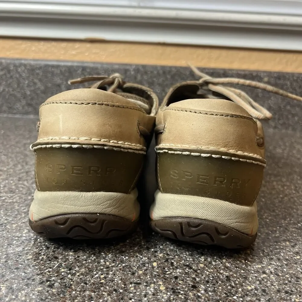 Sperry Boat Shoes Mens Sz 12 M 2-Eye Tan Leather Comfort Walking Driving Slip On